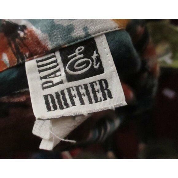 True Vtg 90s L Paul Et Diffier Abstract Patterned Button-Up Shirt Colorful - Picture 4 of 5